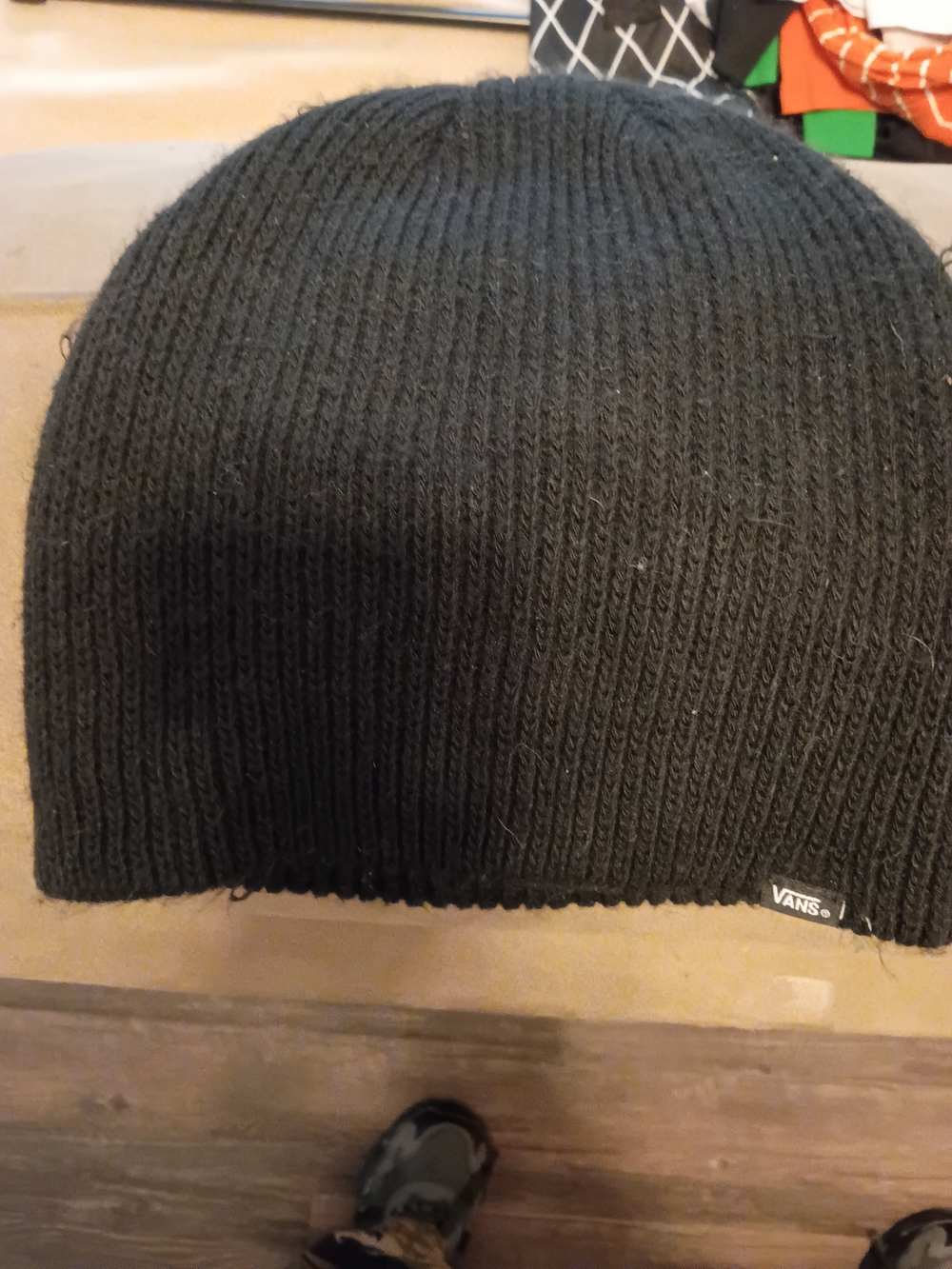 Vans Core Basic Beanie Black Rib-Knit Hat
